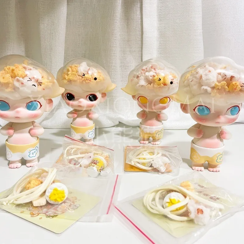 

Customized ：dimoo Popcorn Modified Doll Painted Ornaments With Cards, Accessories, And Self-adhesive Accessories Toy Gifts