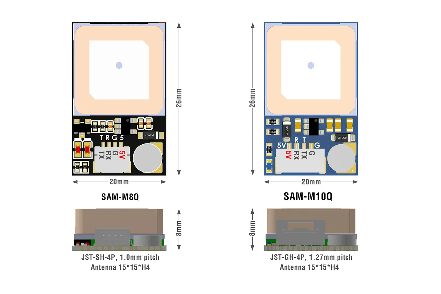 MATEK SAM-M10Q GNSS GPS Module Built-in Patch Antenna for RC Multirotor Long Range FPV Freestyle Drone Robot DIY Parts