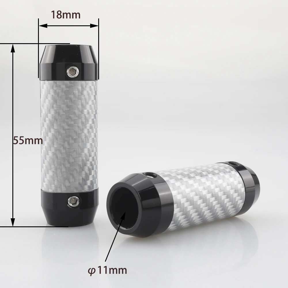 Hi-End Carbon Fiber Y Splitter Audio Cable Ring 11mm/16mm/19mm Speaker Coaxial Power Wire Modification DIY Boot Pants