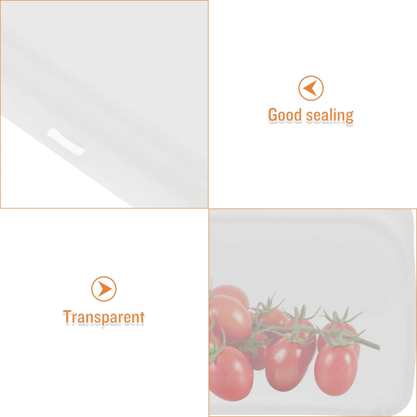 

Reusable Silicone Food Storage Bag Transparent Durable Microwave Safe Silicone Food Container Reusable Bags Snack Bag