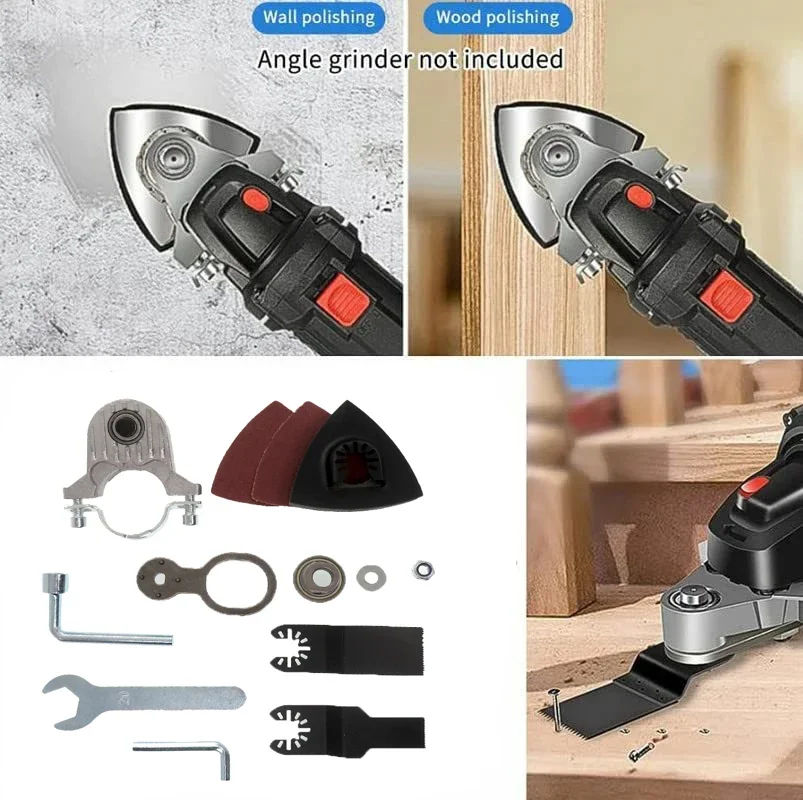 M10/M14 Thread Angle Grinder Conversion Universal Head Adapter for Modification Models Woodworking Polishing Oscillating Tool