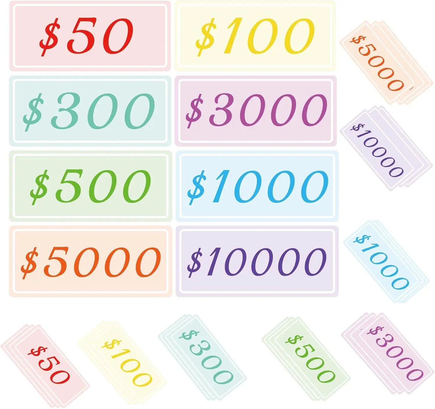 Cash Stuffing Placeholder for Envelopes Cash Envelope Place Holder 60Pcs Cash Placeholders for Money Saving Challenge