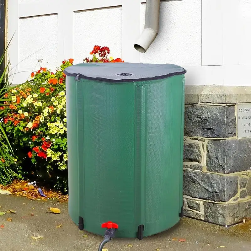 Imagem -02 - Galão Dobrável Rain Water Barrel Collector Portátil Dobrável Tanque de Armazenamento Protector Cover For Garden