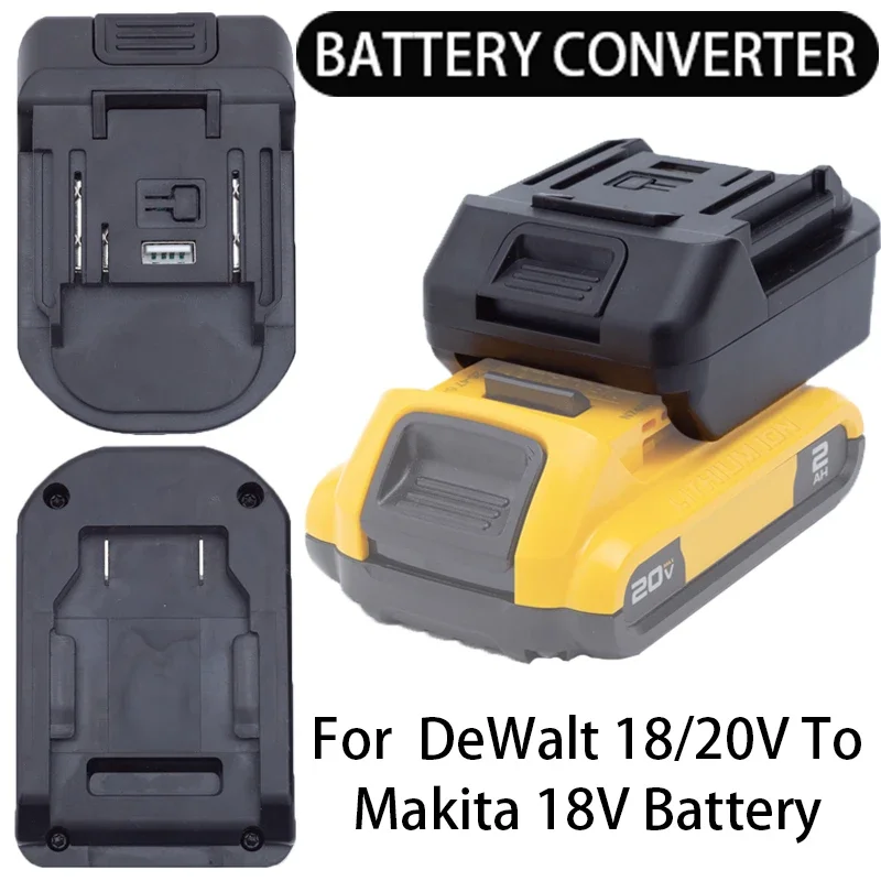 

Converter for Makita 18V Tool Series to DeWalt 18/20V Lithium Ion Battery Adapter Power Tool Accessories With LED light