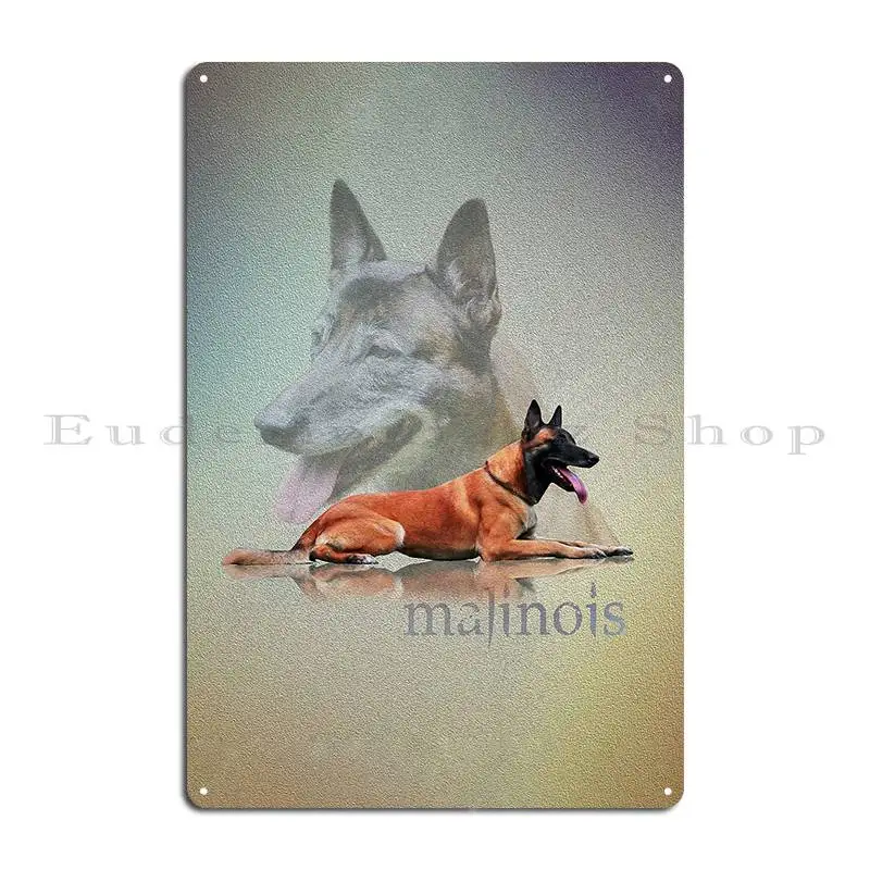 Belgian Shepherd Malinois Metal Sign Mural Funny Personalized Decoration Decoration Tin Sign Poster