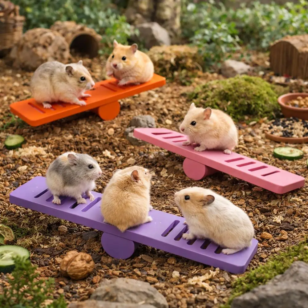 

Pet Exercise Plastic Hamster Seesaw Colorful Puzzle Rodents Seesaw Creative Small Animal Cage Environment
