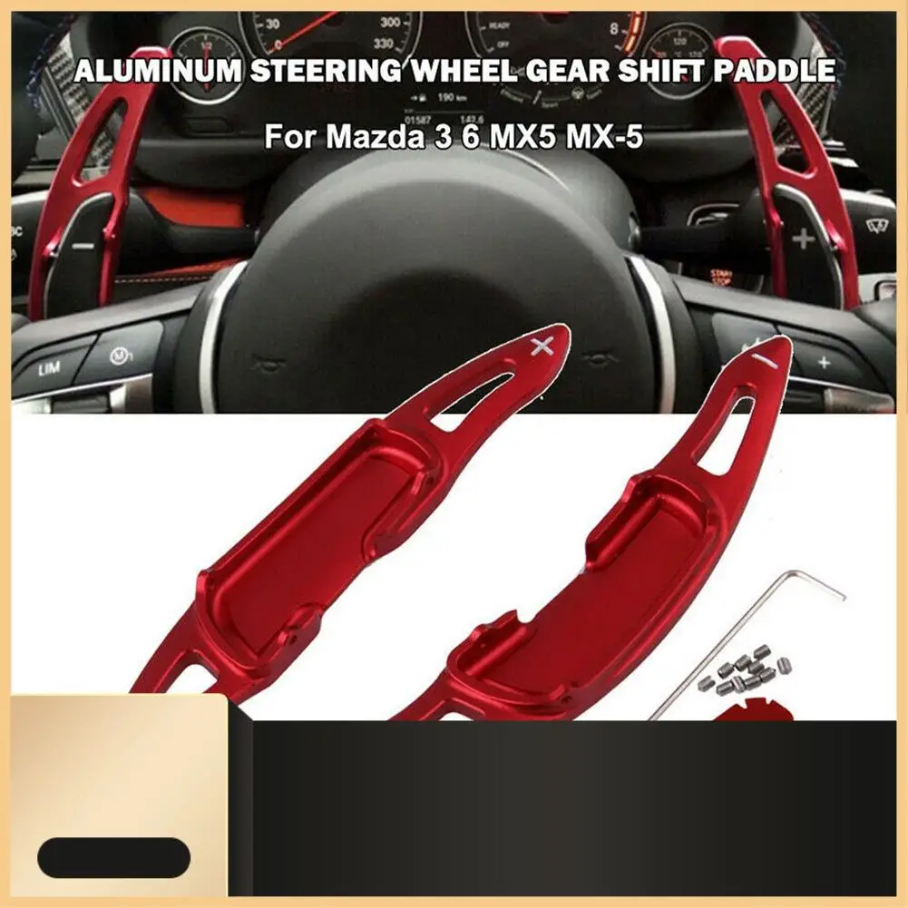 

Red Steering Wheel Shift Paddle Shifter Extension For Mazda 3 6 MX-5 CX-4 CX-5 Axela Atenza 2014-2019-N30R