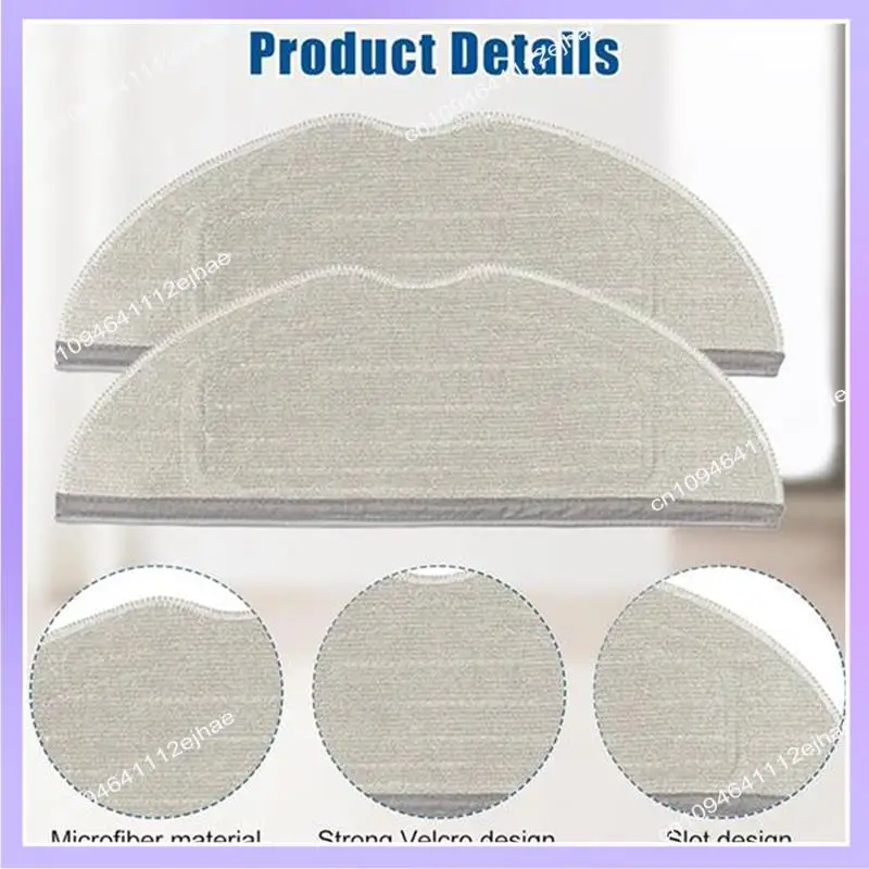 Juego de almohadillas de paño de mopa N83R para Dreame Mova S10/Trouver S10/Mova S10 Plus/Trouver S10 Plus, Kit de accesorios para aspiradoras, 8 Uds.