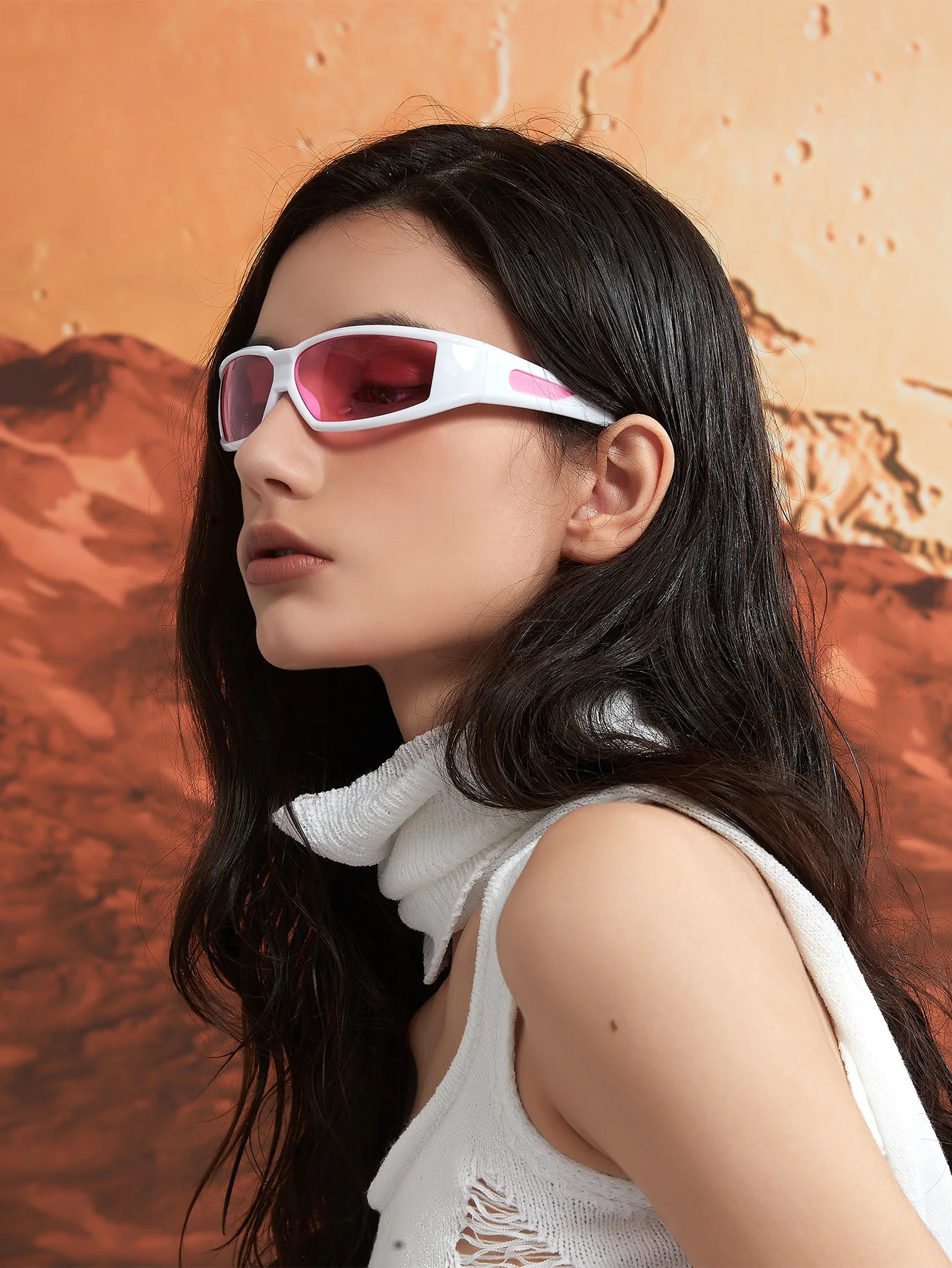 Neue Y2K Quadratische Sonnenbrille Pc Rahmen Frauen Männer Rechteck Sonnenbrille für Weiblich Männlich Retro-Reflektierende Reisen Brillen ﻿ ﻿ – Detail 4