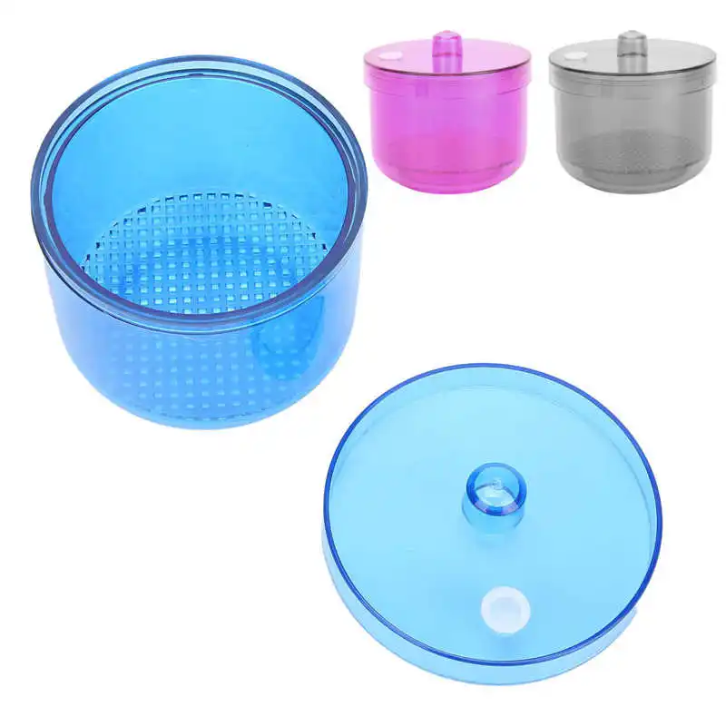 Dental Burs Holder Cleaning Soaking Box Round Box Dental Supplies Oral Care Cleaning Immersion Storage Dentist Supplies