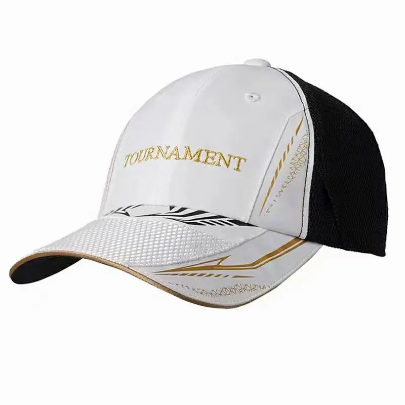 

2026 New Summer DW Brand Fishing Cap for Men Sun Protection White Black Mesh Hats Breathable DC-2022T