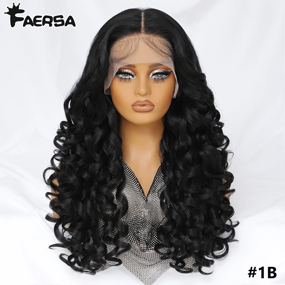 Latisha 13X6 HD 13X5X1 Synthetische Lace Front Pruiken Krullend Pre Geplukt Kant Frontale Pruik met pony voor Vrouwen Hoogtepunt met Babyhair