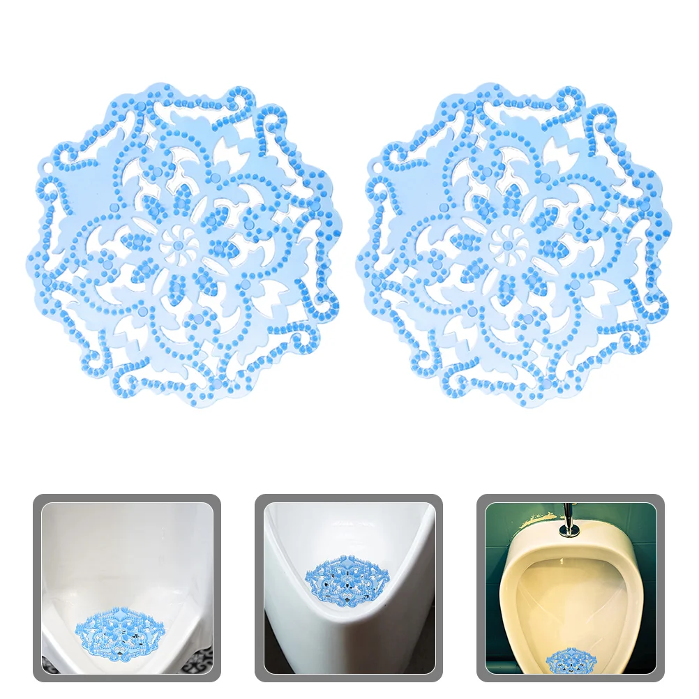 

2 Pcs Urinal Screen Mat Scented Tea Mats Aromatic Strainers Blue Men Screens Man