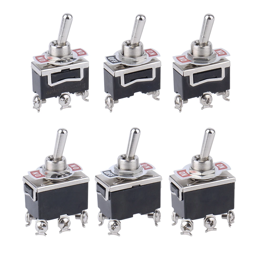 1PC Miniature ON-OFF 2Positions SPST Rocker Toggle Switch Heavy Duty Self-locking 3Positions latching Iron NO