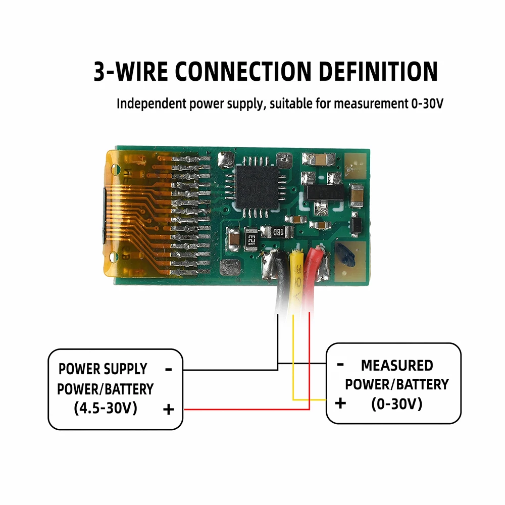 DC 0-30V Ultra-Dünnes Digitales Voltmeter & Batteriemessgerät 0,5-Zoll-OLED-Display Spannungstester 1-6S Einstellbarer Batterie-Ladestandsprüfer – Detail 22