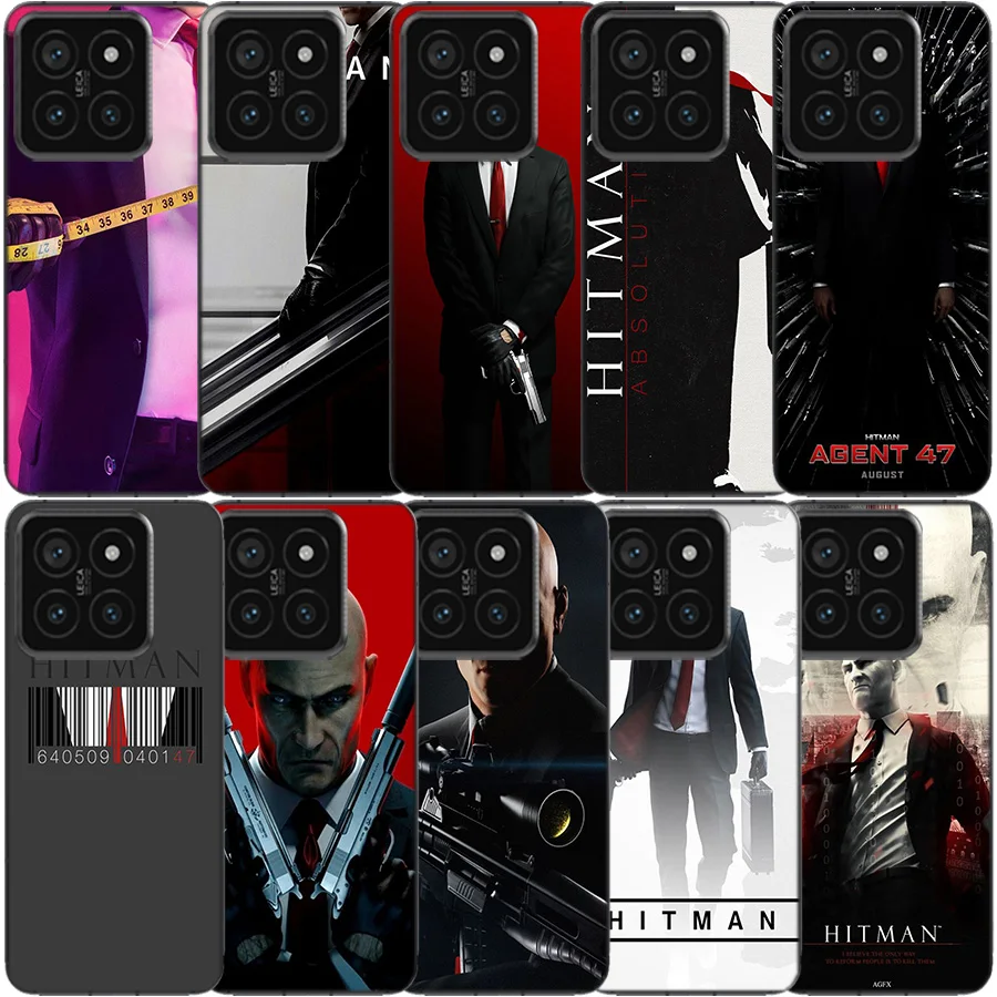 Man Hitman Agent Silicone Clear Phone Case For Xiaomi Mi 13 12 12T 11 11T 10 10T Pro 11i 9 9T 8 Lite CC9E A3 A2 TPU Pattern Soft