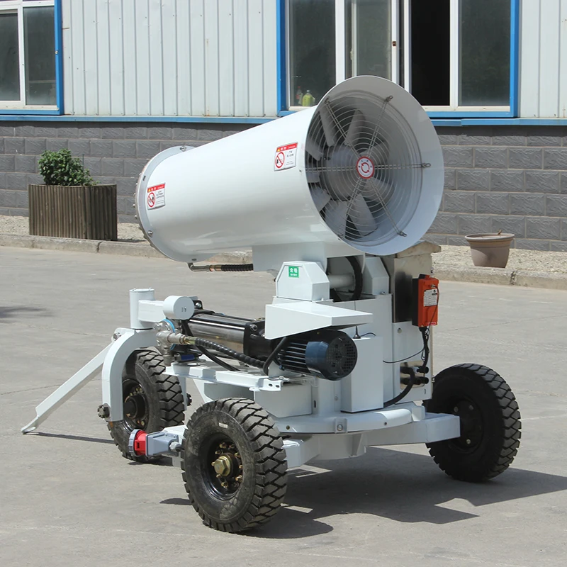 قمع الغبار مقطورة متنقلة آلة مدفع الضباب بخاخ الطاقة الزراعية مدفع الضباب الزراعي معدن الصلب 0.3-0.8