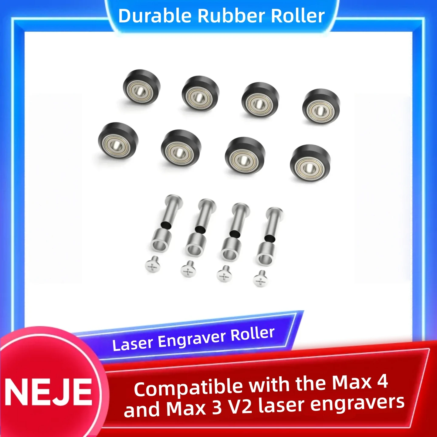 ملحقات جهاز التوجيه - عجلة النقش بالليزر NEJE المطورة - أسطوانة مطاطية متينة لـ Max 4 و3 Max V2 - سهلة التركيب #1