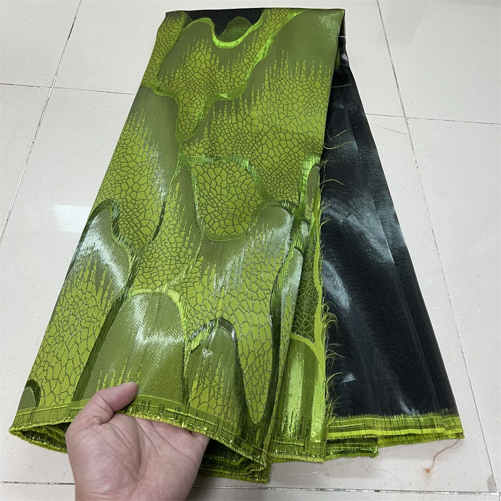 

African Nigerian High-Quality Tulle Embroidery Guipure Lace Fabric Organza for Party Gown Jacquard Wedding Dress 5Yard YXZ185