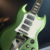 Light Green SG  Electric Guitar HHH Pickups Maple Fingerboard Mahogany Body
