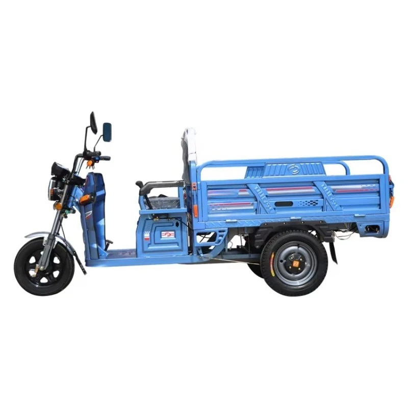High Power 48V Electric Tricycle for Heavy Agricultural Freight with 400kg Payload Open Body Type 50-70km/h