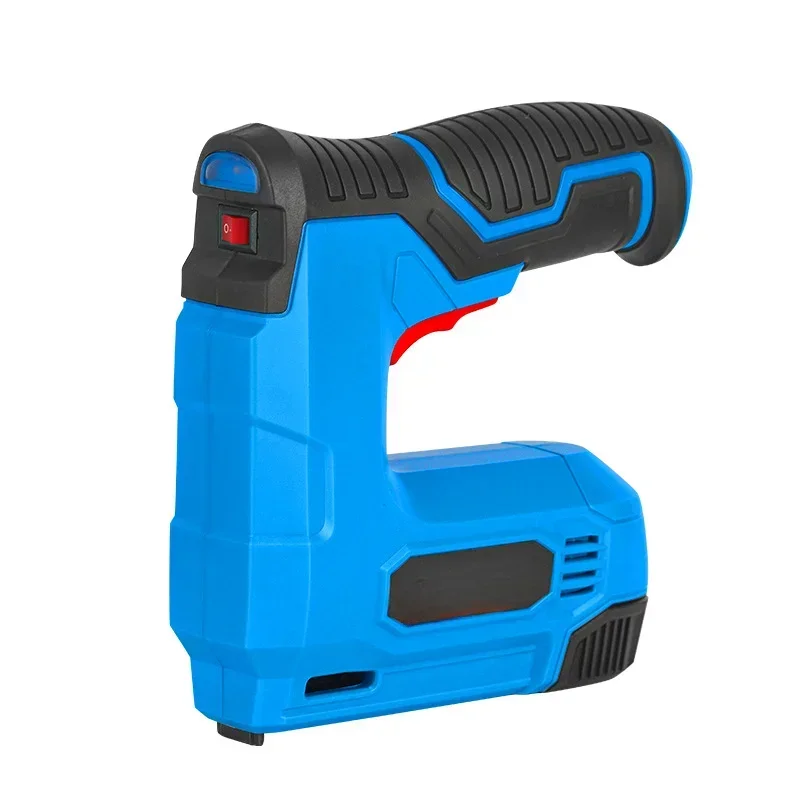 Lithium Battery Nail Gun Electric Direct Nail Code Nail Gun Woodworking Household Small Portable Wireless 18 inch 1/4