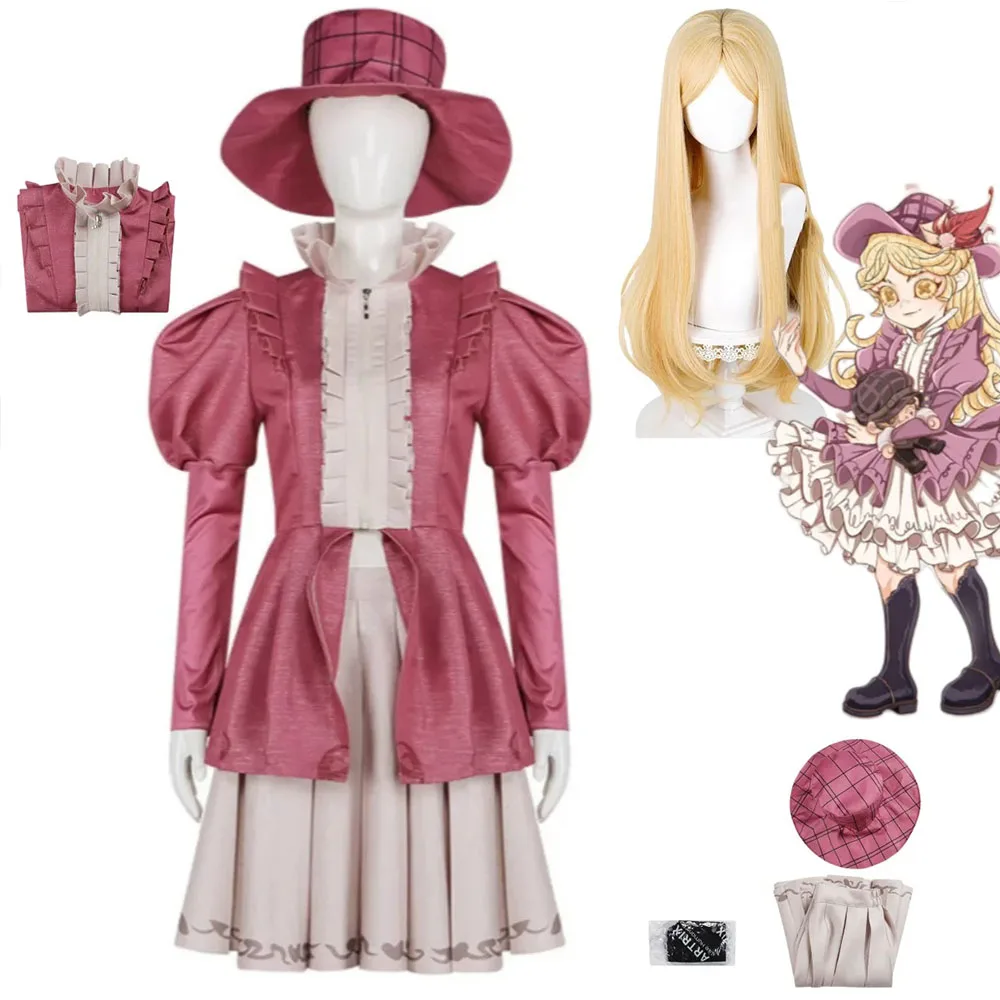 

Game Identity Ⅴmemory Little Girl Cosplay Costume Princess Dress Pink Lolita Skirt Hat Wig Cute Carnival Birthday Party Suit
