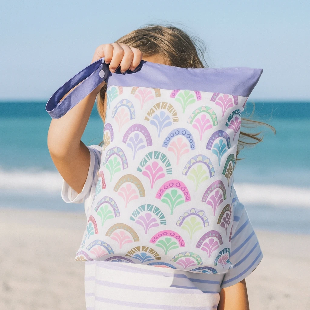 جديد حفاضات أكياس الرطب الجاف مقاوم للماء قابلة لإعادة الاستخدام السفر شاطئ بركة الرعاية النهارية Soiled عناصر الطفل اليوغا حقيبة قاعة رياضة لملابس السباحة #1