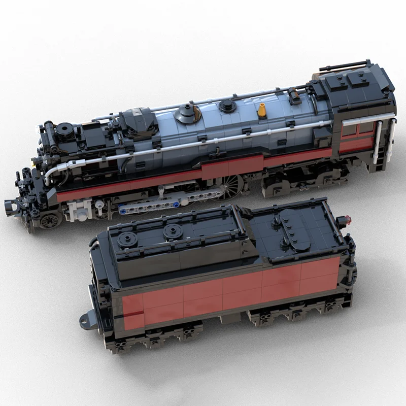 Bloques de construcción Moc 1:48 canadiense Pacífico H1b 4-6-4 bloques tecnológicos de tren ferroviario juego de Navidad juguetes DIY regalos de construcción