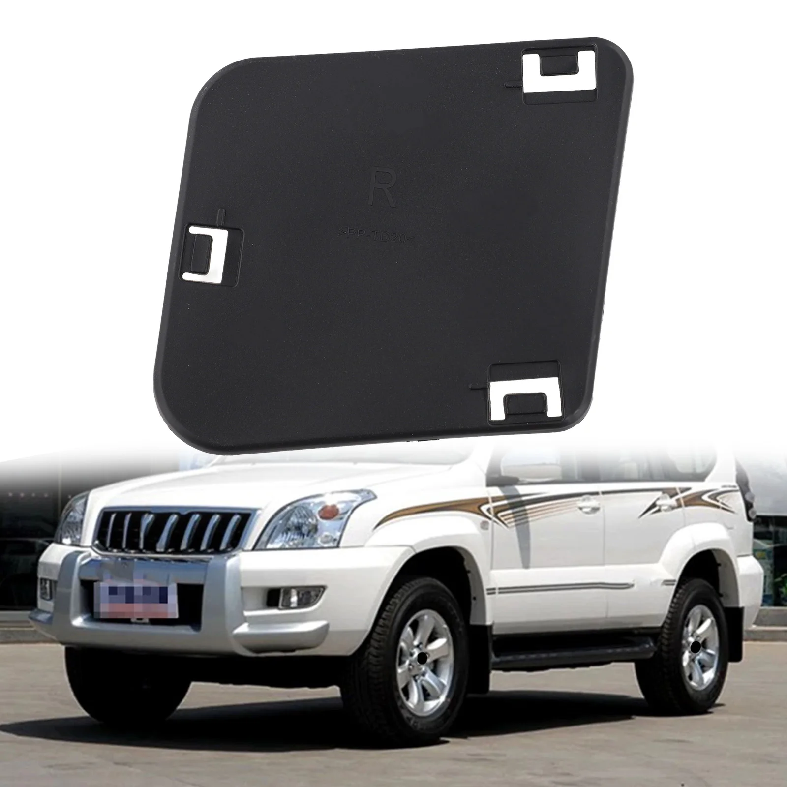 Side Baffle Cover Add a Modern Look to Your For Toyota Prado LC120 with Car Front Fog Lights Side Baffle Cover