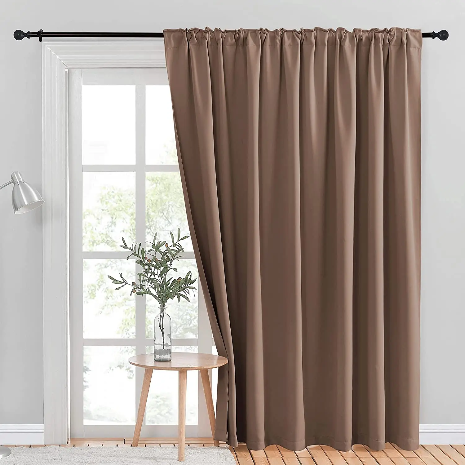 Room Divider Curtains, Patio Door Curtain, Blackout Blinds for Sliding Glass Door, Wide Width Drape for Living Room