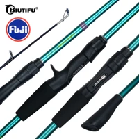 BIUTIFU Spinning Casting Traveller Mini cañas de pescar con señuelo de carbono guías Fuji acción 5-30g rápido ultraligero Baitcasting trucha poste
