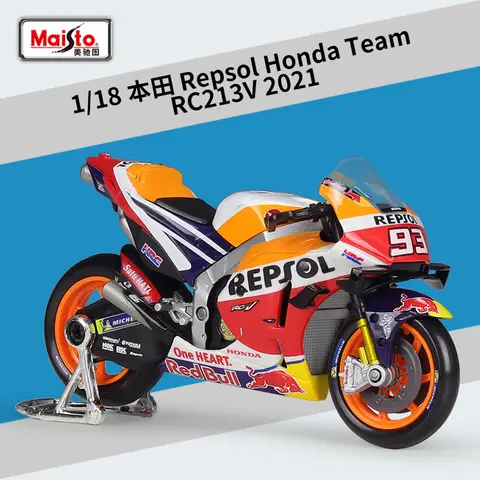 マイスト 1:18 レプソル ホンダ チーム Rc213v 2021 # 93 # 44 マルク・マルケス Moto Gp レーシング鋳造合金オートバイモデルコレクションギフトおもちゃ