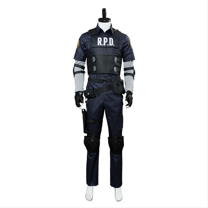 Biohazard Resident 4 Remake Leon S Kennedy Evil Cosplay Costume Jacket Coat Tops Pants Man Fantasia Outfits Halloween Party Suit