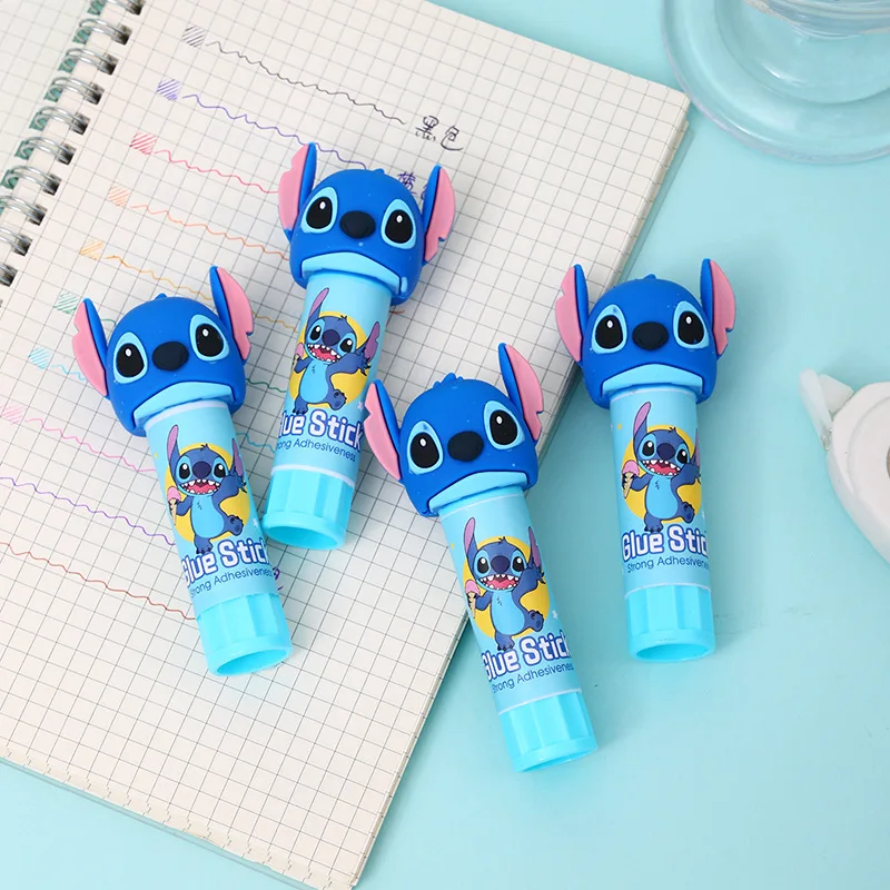 4/16pcs Disney PVA solid glue stick cute Lilo and Stitch student DIY handmade solid glue cartoon stationery gift