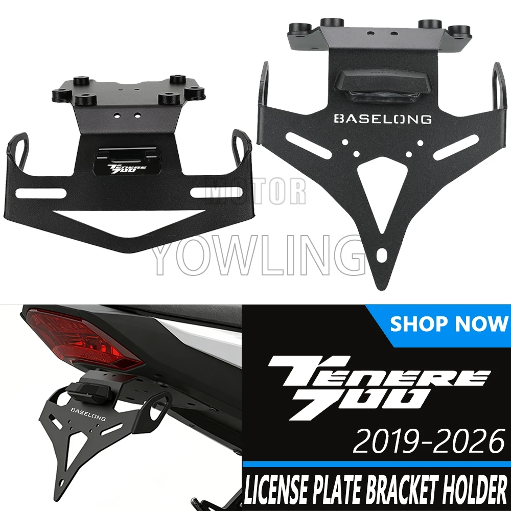 

Rear License Plate Holder Bracket Fender Eliminator For Yamaha Tenere 700 Tenere700 T7 2019-2024 2025 2026 Motorcycle Tail Tidy