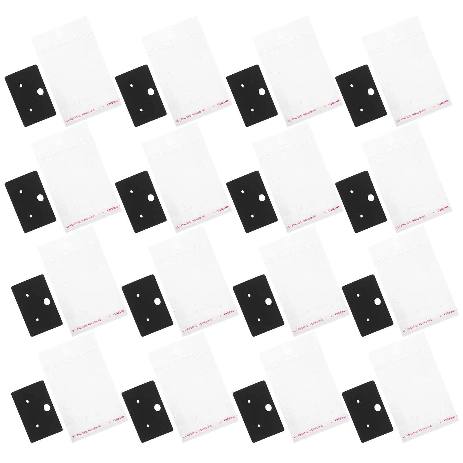 

100 set Jewelry Display Cards Black 1.77X1.26 Inch Earring Holder Cards For Selling Packaging Small Business Supplies Earring