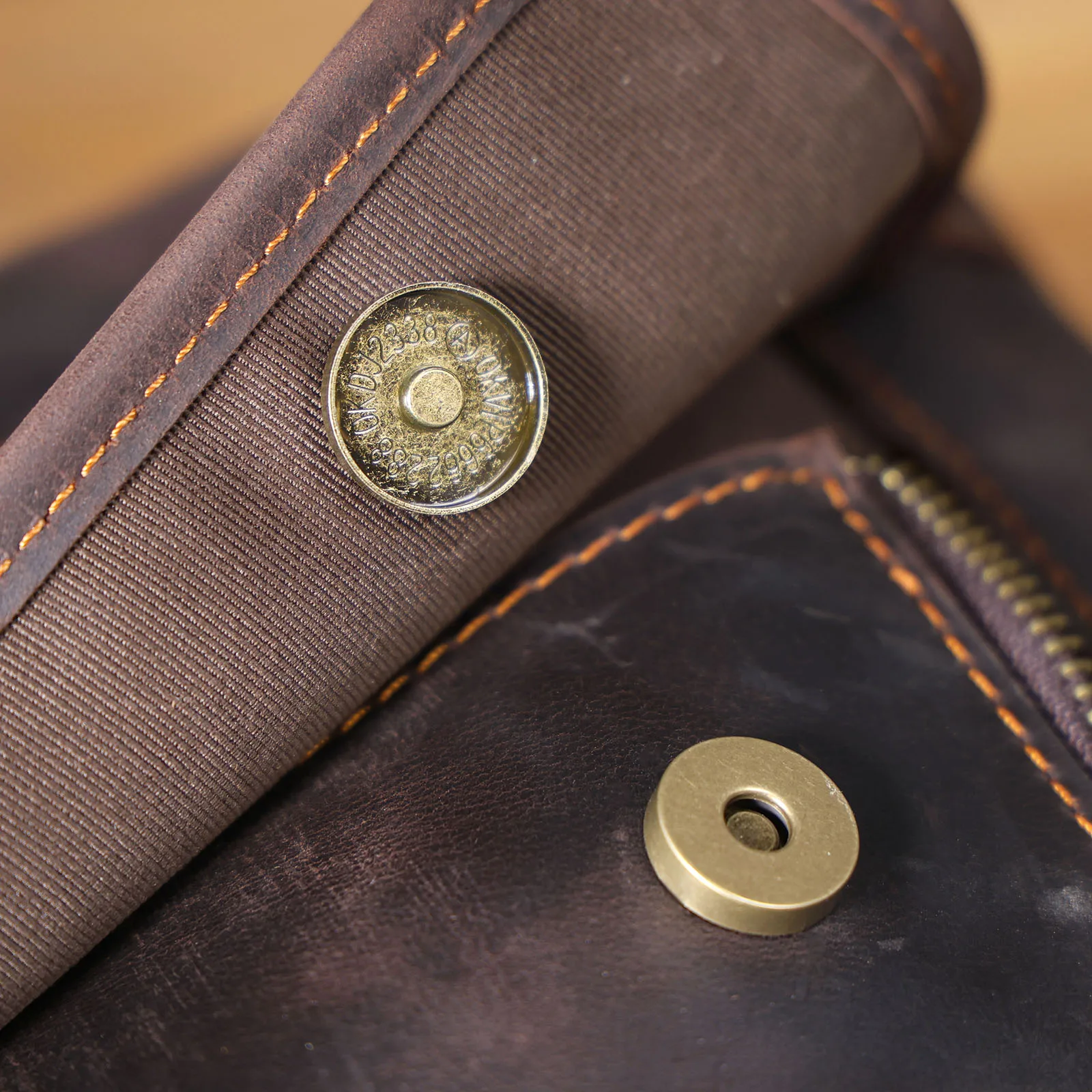 Vintage Echtleder Herren-Aktentasche 17" Laptop-Tasche, Messenger-Taschen für Arbeit und Business, Crazy Horse Rindsleder Handtasche – Detail 18