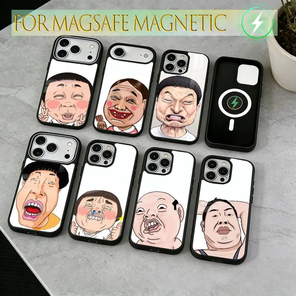 

Silly Cartoons Phone Case For iPhone17,16,15,14,13,12,11 Plus,Pro Magnetic For Magsafe Wireless Charging
