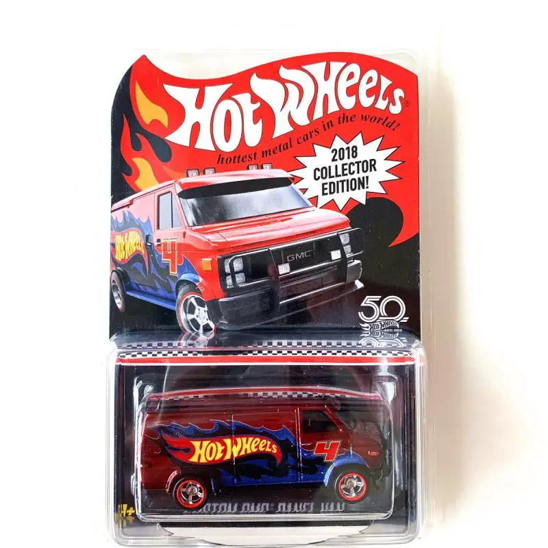 

Hot Wheels 2018 Collector Edition RLC Red Line GMC Van Mini Diecast Car Metal Base Rubber Tires Collectible For Car Enthusiasts