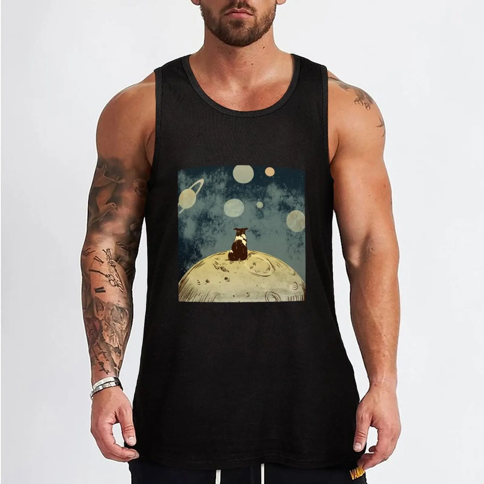 Endless opportunities - dog looking into space Tank Top men clothes bodybuilding t-shirt