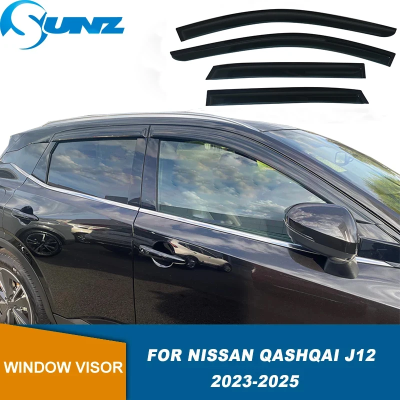 Side Window Deflector For Nissan Qashqai J12 2023 2024 2025 Car Window Visor Weathershield Sun Rain Guard