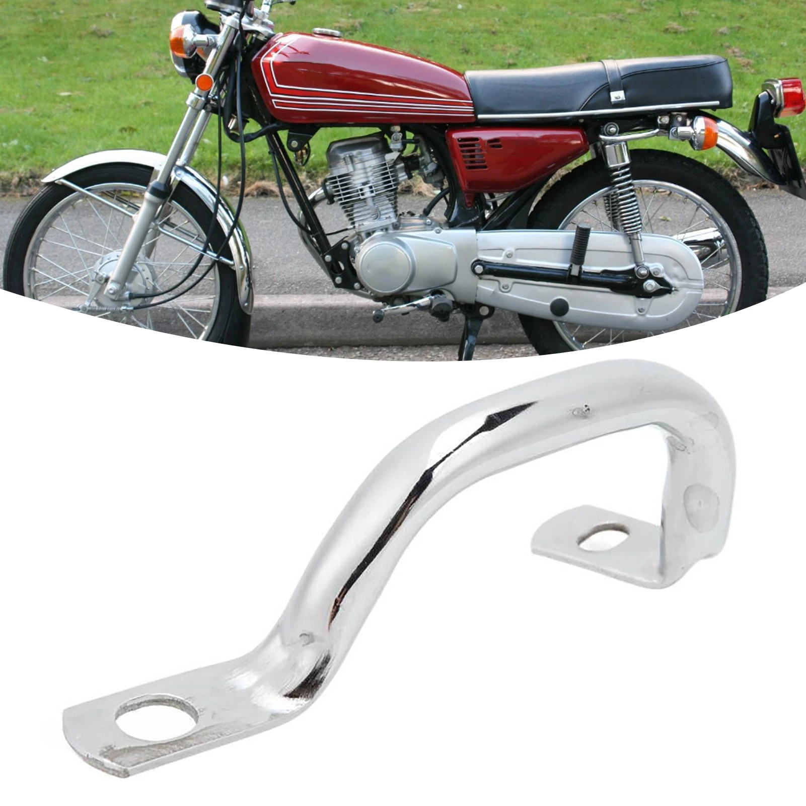 Vintage Style Motorcycle Rear Grab Bar Comfortable Grip Enhanced Comfort Side Hand Rail for CG125