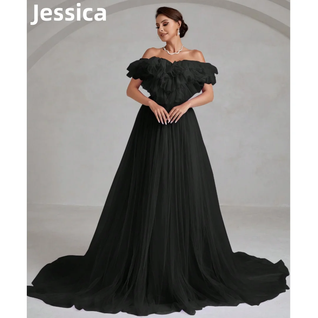 

Luxurious Tulle Prom Dresses Elegant Lady Evening Dresses 2024فساتين السهرة Formal Occasions Ladies Robe Wedding Party Dress