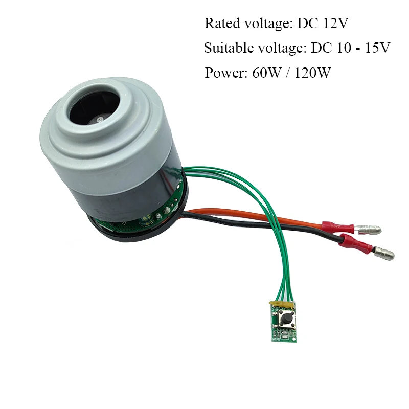 DC 12V 120W Brushless Motor With Driver 45mm BLDC Motor 7.4V 80W High Power Strong Suction Metal Impeller For Vacuum Cleaner