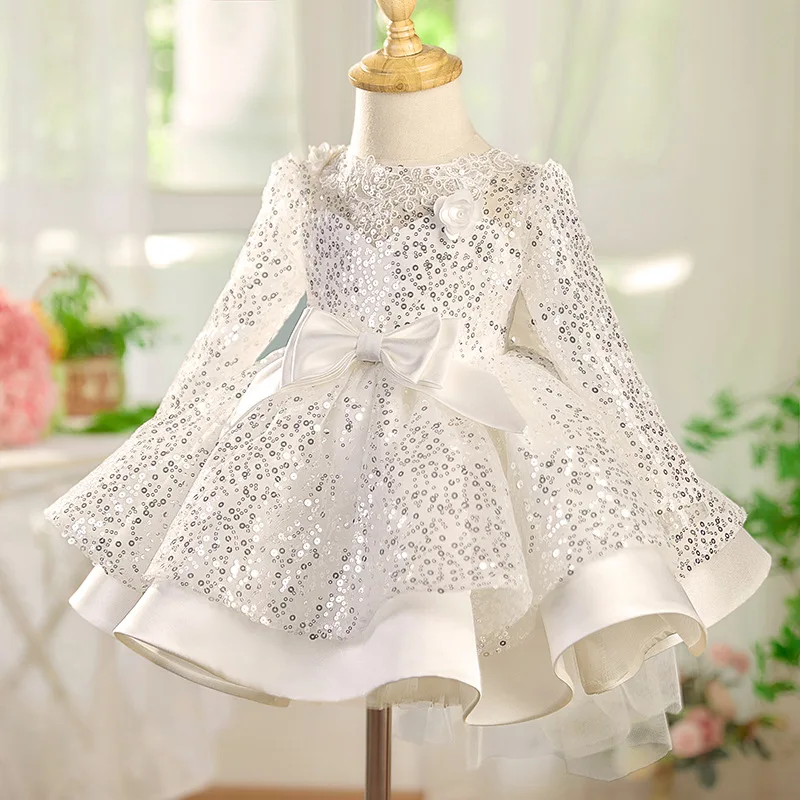 KLFLGD Gorgeous and Elegant Girls' Sparkling Dress Candy colored Christmas Dress Tight Girls' Beauty Pageant Evening Dress