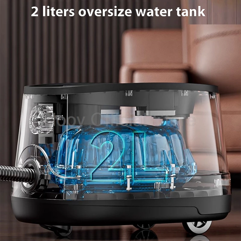 منظف بالبخار عالي الضغط 2000 وات، ممسحة بخار محمولة، خزان 2 لتر لتنظيف دخان زيت المطبخ وتعقيم الفورمالديهايد المنزلي