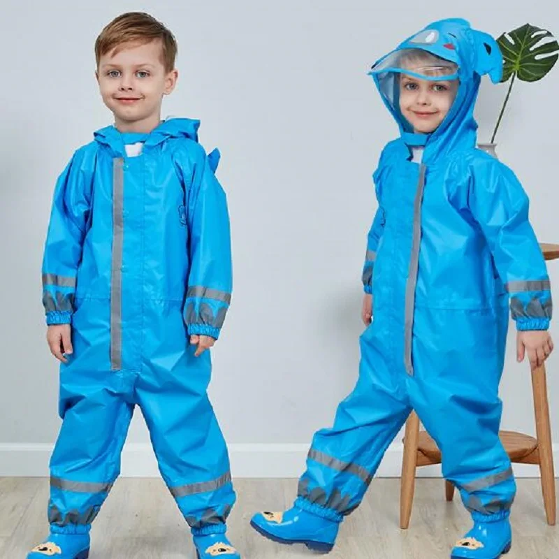 Children Cartoon Waterproof Rainwear Kids Girl and Boy Poncho Impermeable Rain Coat Rain Jumpsuit Raincoat Rain Pants