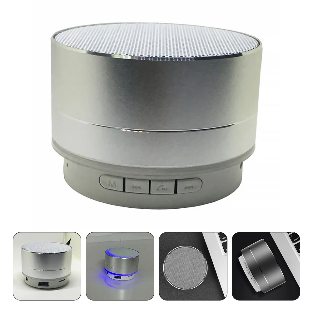 

Speaker 4.1 Hifi Wireless Subwoofer Stereo Sound Box For Outdoor Music Player Support U Disk Card Silver