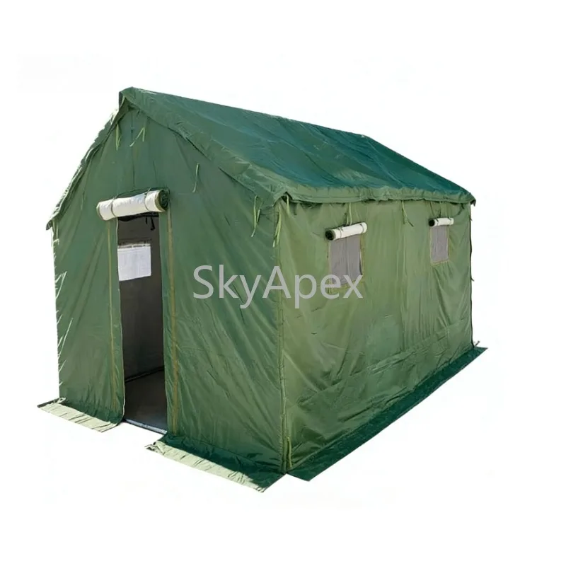 Custom 3-8 Person Waterproof Camouflage Canvas Wall Tent For  Winter Outdoor Camping For Family Hiking And Disaster Relief Sales